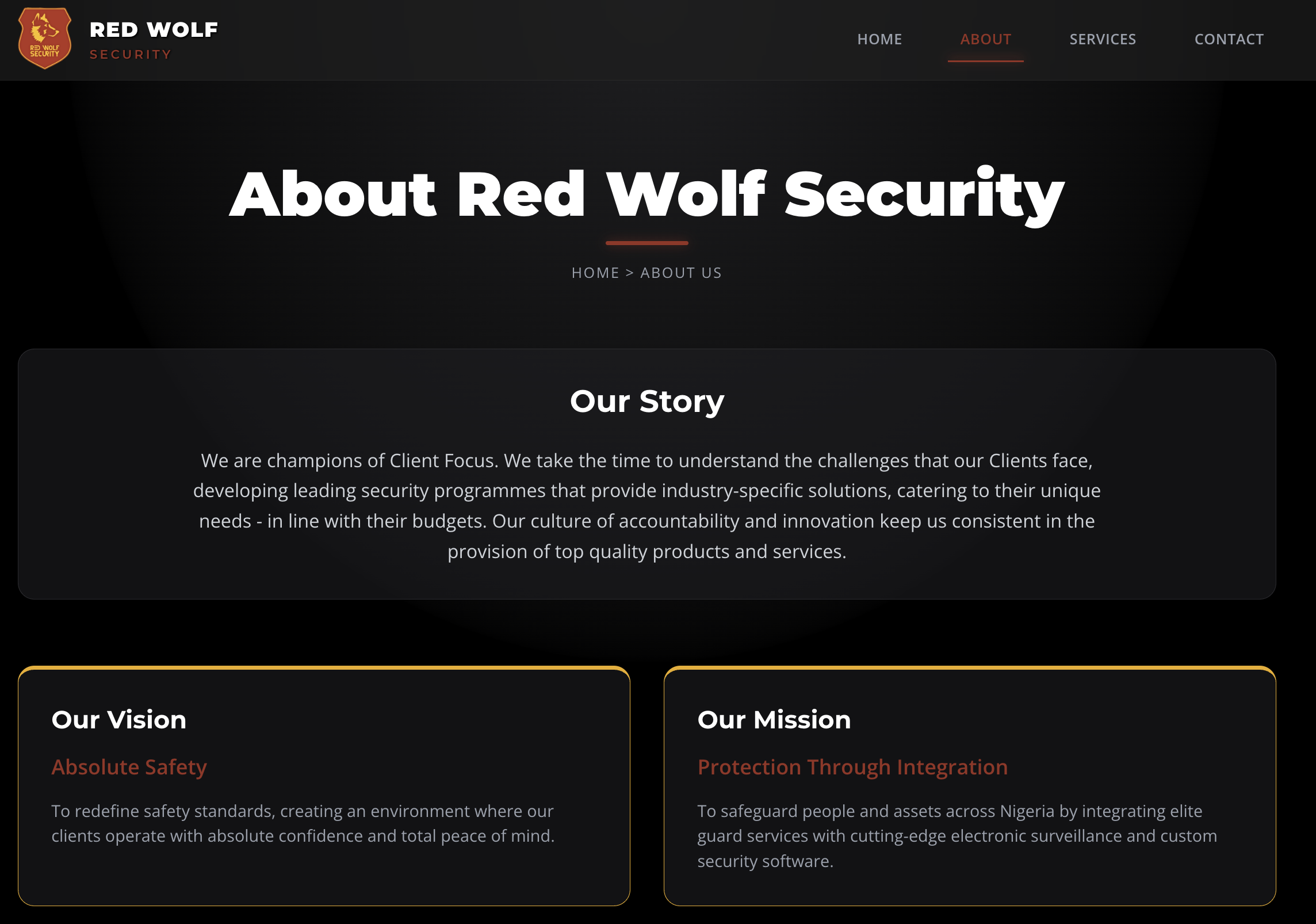 Red Wolf Security — contact and lead capture systems