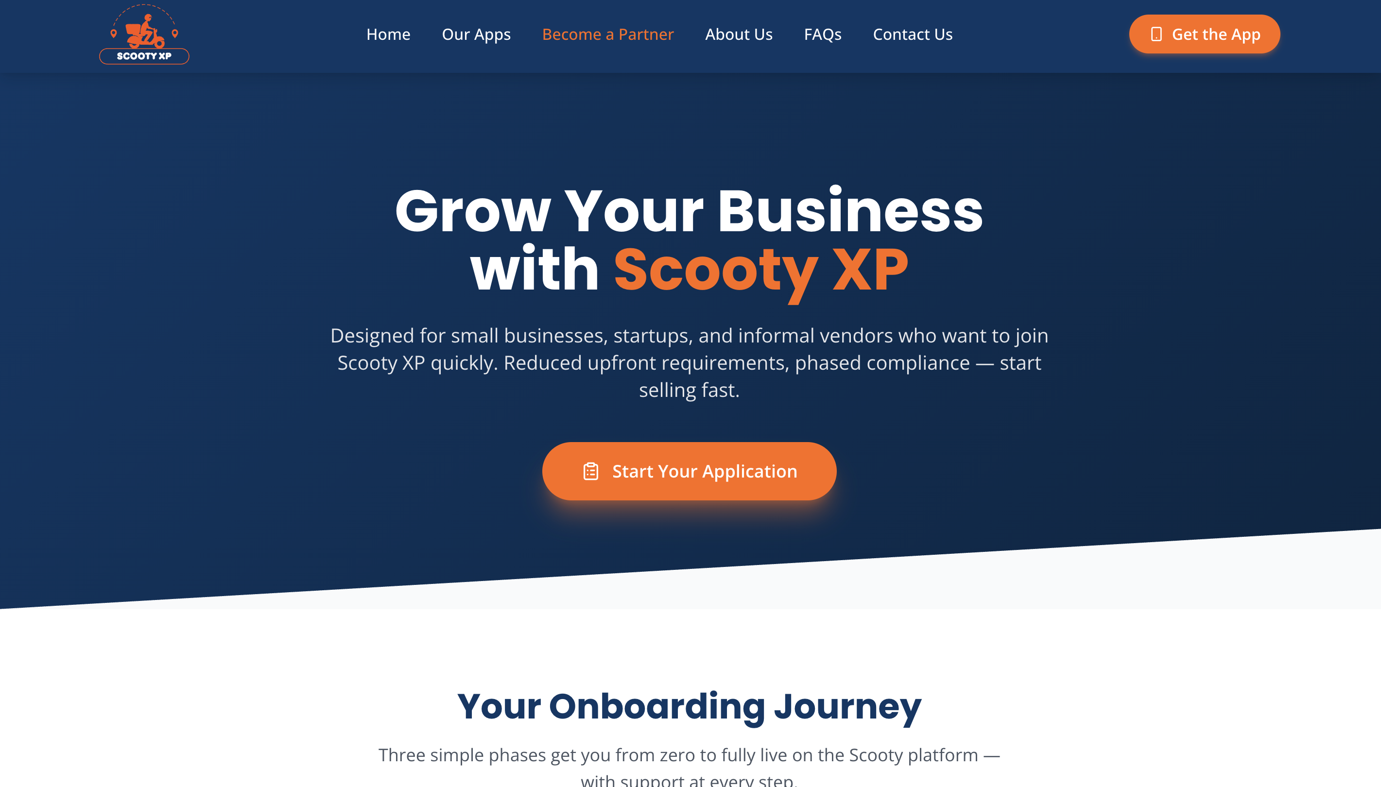 Scooty XP Rider app — dispatch acceptance screen